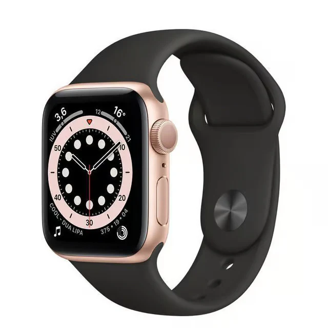 APPLE Watch Series 6 GPS - Gold Aluminium with Black Sports Band - 40mm - Acceptable