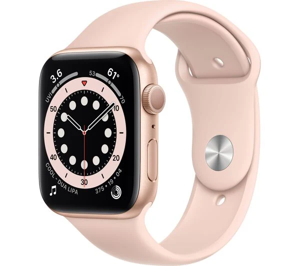 APPLE Watch Series 6 GPS - Gold Aluminium with Pink Sand Sports Band, 40mm - Acceptable (SCREEN POOR)