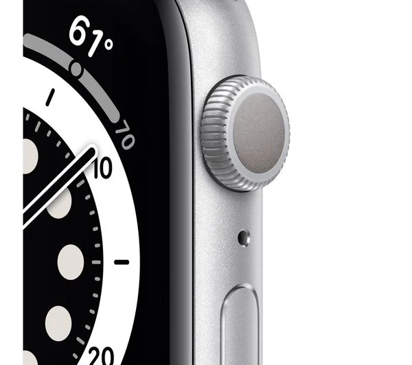 APPLE Watch Series 6 GPS - Silver Aluminium with White Sports Band, 44mm - Good - Image 3