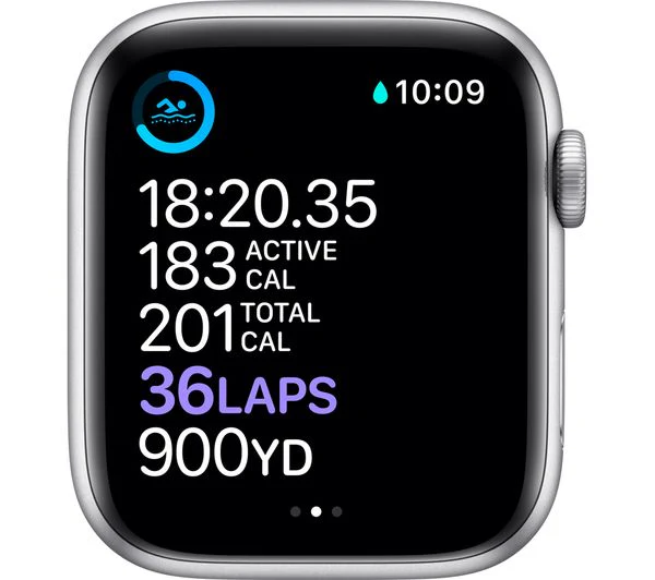 APPLE Watch Series 6 GPS - Silver Aluminium with White Sports Band, 44mm - Good - Image 6