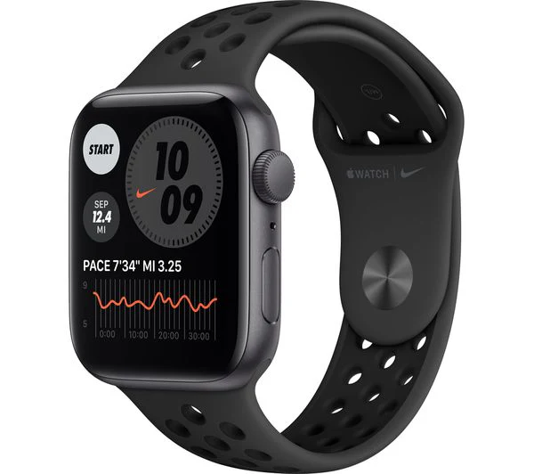 APPLE Watch Series 6 GPS - Space Grey Aluminium with Black Nike Sports Band, 40mm - Good