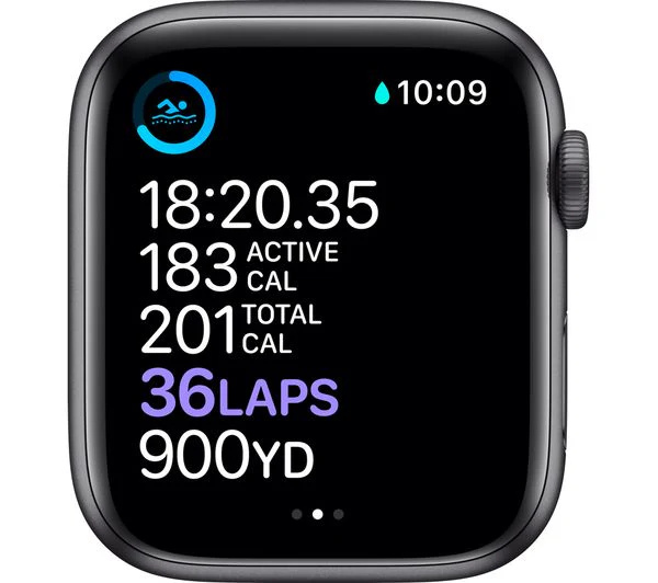 APPLE Watch Series 6 GPS - Space Grey Aluminium with Black Sports Band, 40mm - Acceptable (SCREEN POOR) - Image 2