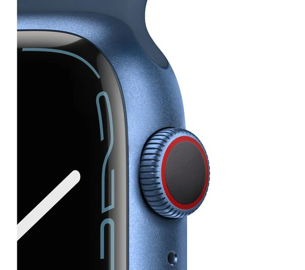 APPLE Watch Series 7 Cellular 4G - Blue Aluminium with Abyss Blue Sports Band, 45mm - Good - Image 3