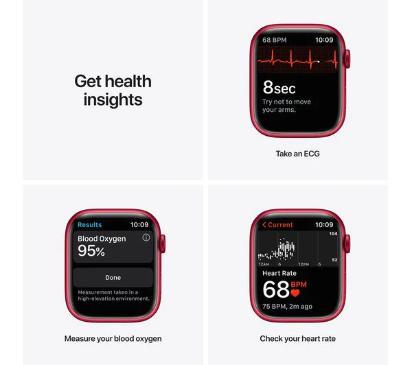 APPLE Watch Series 7 Cellular 4G - (PRODUCT)RED Aluminium with (PRODUCT)RED Sport Band, 45mm - Acceptable - Image 4