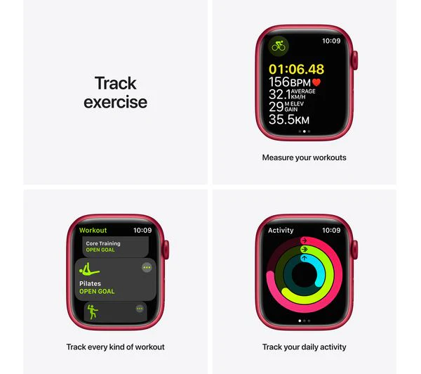 APPLE Watch Series 7 Cellular 4G - (PRODUCT)RED Aluminium with (PRODUCT)RED Sport Band, 45mm - Acceptable - Image 5