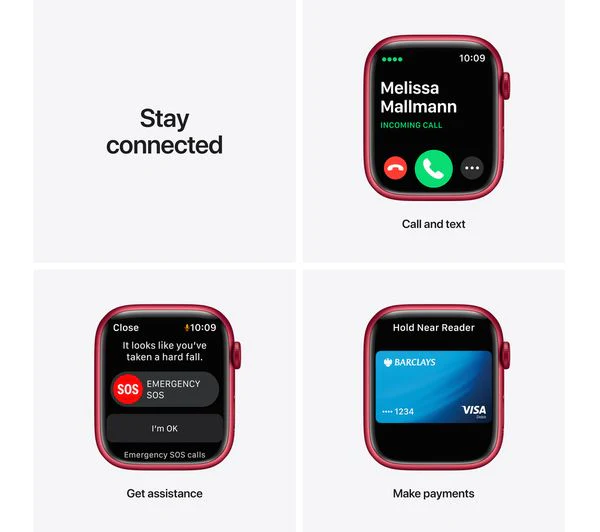 APPLE Watch Series 7 Cellular 4G - (PRODUCT)RED Aluminium with (PRODUCT)RED Sport Band, 45mm - Acceptable - Image 6