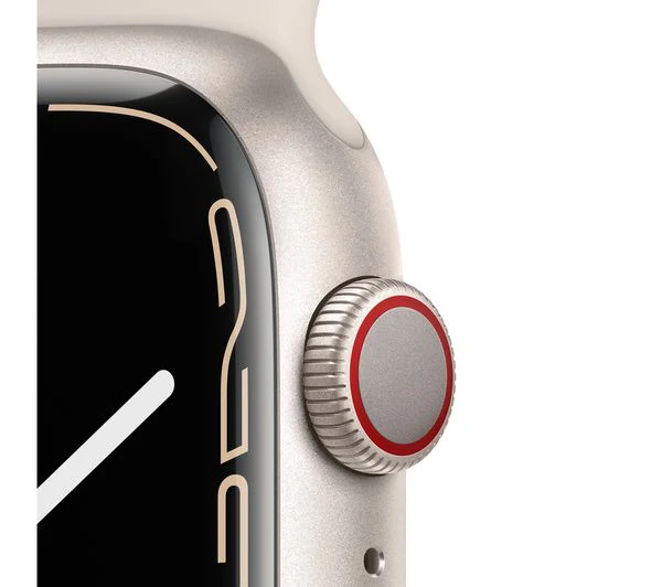 APPLE Watch Series 7 Cellular 4G - Starlight Aluminium with Starlight Sport Band, 45mm - Acceptable - Image 3