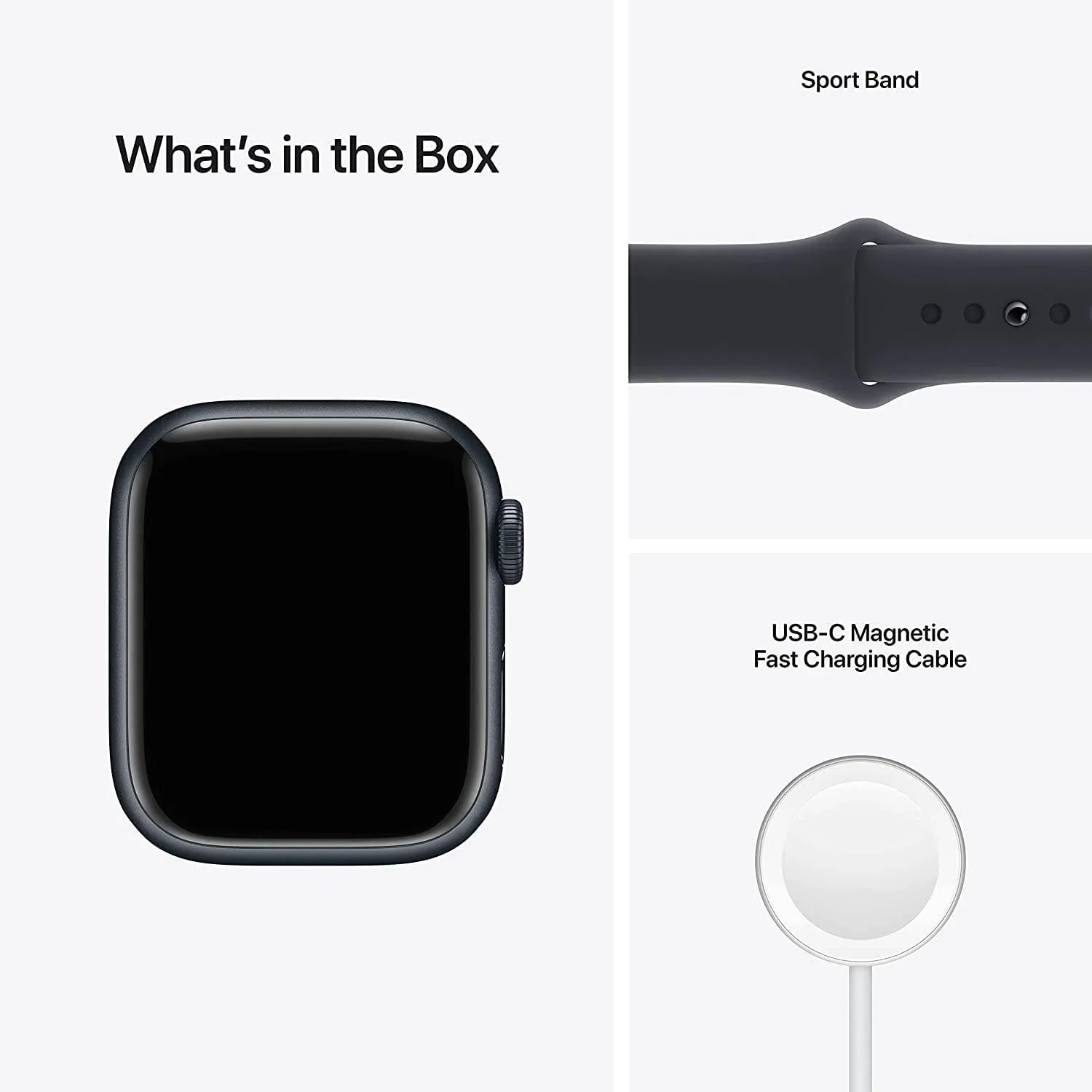 Apple Watch Series 7 GPS - Midnight Aluminium with Midnight Sport Band - 45mm - Acceptable - Image 4