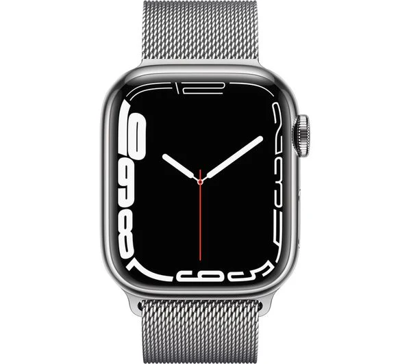 APPLE Watch Series 7 Cellular - Silver Stainless Steel with Silver Milanese Loop, 45mm - Pristine - Image 2