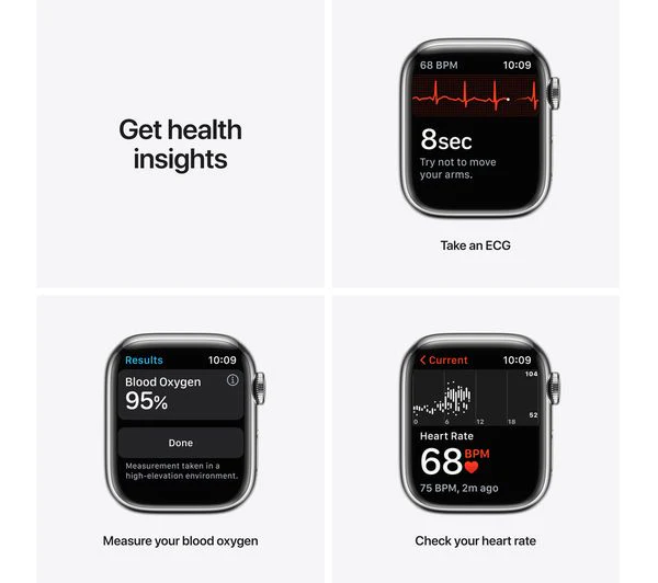 APPLE Watch Series 7 Cellular - Silver Stainless Steel with Silver Milanese Loop, 45mm - Pristine - Image 5