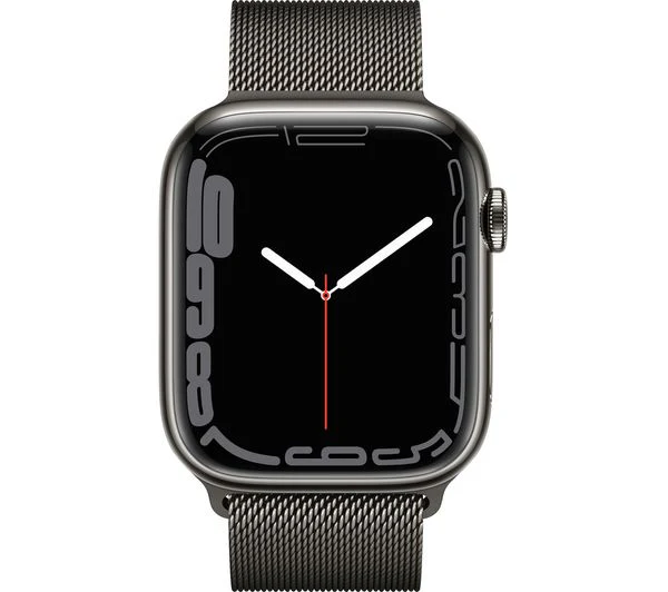 Apple Watch Series 7 GPS + Cellular - Graphite Stainless Steel with Graphite Milanese Loop, 45mm - Pristine - Image 2