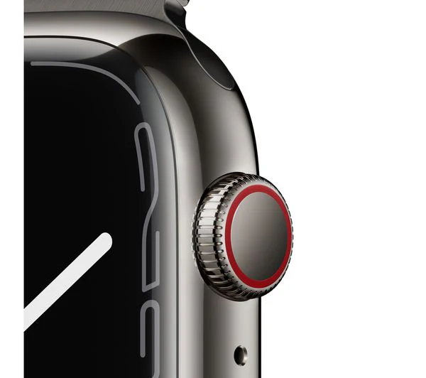 Apple Watch Series 7 GPS + Cellular - Graphite Stainless Steel with Graphite Milanese Loop, 45mm - Pristine - Image 3