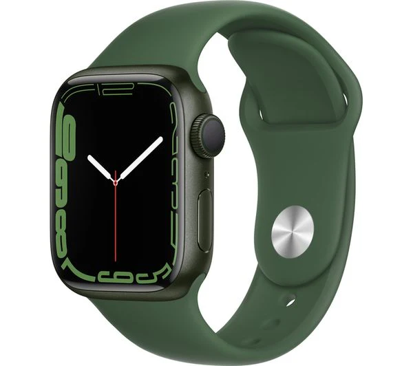 APPLE Watch Series 7 GPS - Green Aluminium with Clover Sports Band, 41mm - Acceptable