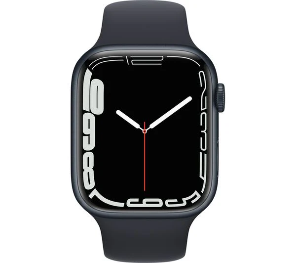 Apple Watch Series 7 GPS + Cellular - Stainless Steel with Midnight Sport Band, 45mm - Acceptable - Image 2