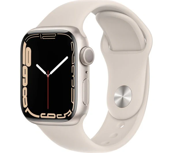 Apple Watch Series 7 GPS + Cellular - Starlight Aluminium with Starlight Sport Band - 45mm - Acceptable