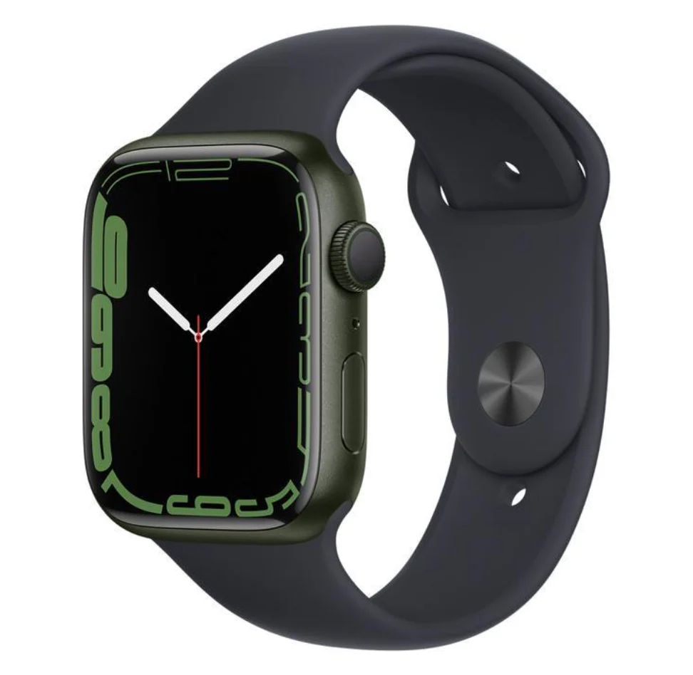 APPLE Watch Series 7 GPS - Green Aluminium with Midnight Sports Band, 41mm - Good