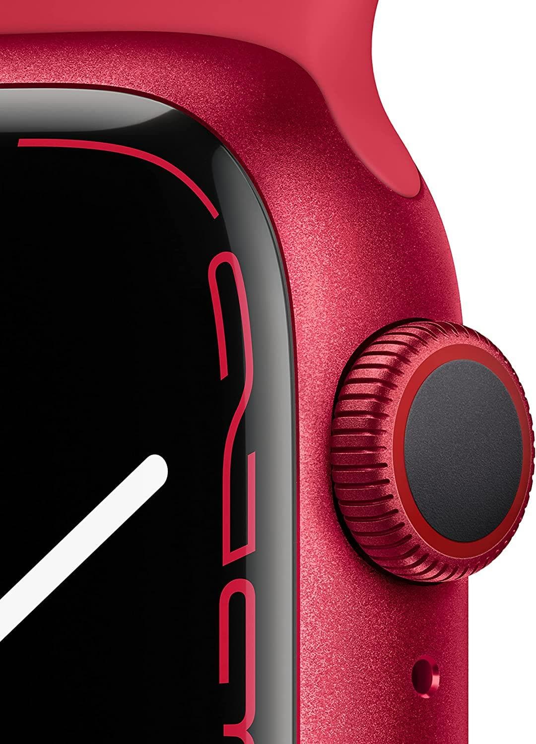Apple Watch Series 7 GPS + Cellular - Red Aluminium - Red Sport Band - 41mm - Acceptable - Image 4