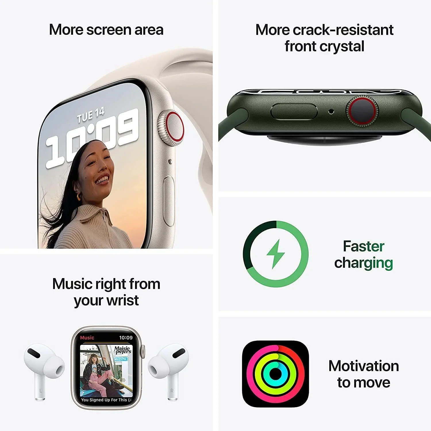 Apple Watch Series 7 GPS + Cellular - Red Aluminium - Red Sport Band - 41mm - Acceptable - Image 5