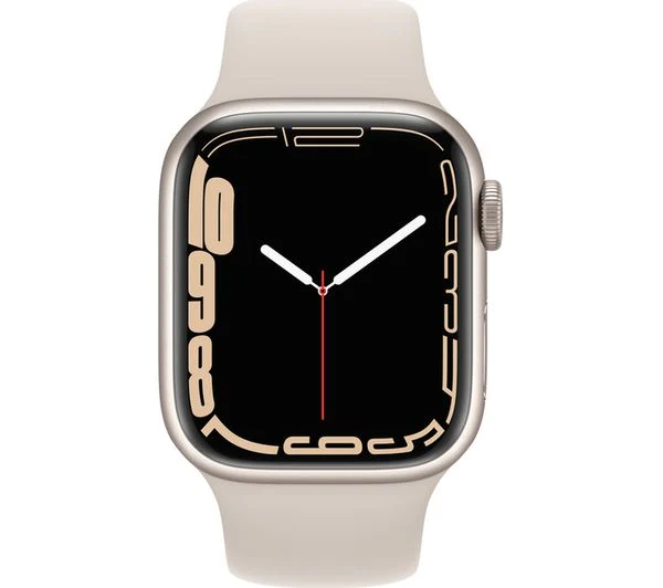 APPLE Watch Series 7 - Starlight Aluminium with Starlight Sports Band, 41mm - Good - Image 2