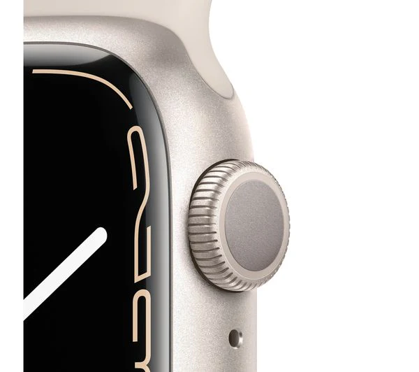 APPLE Watch Series 7 - Starlight Aluminium with Starlight Sports Band, 41mm - Good - Image 3