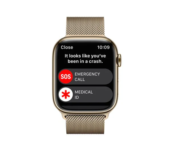 Apple Watch Series 8 41mm Gold Stainless Steel Cellular Milanese Loop – Good - Image 6