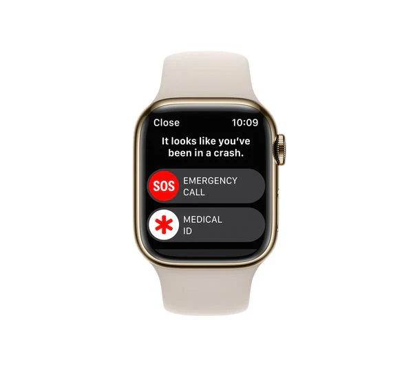 APPLE Watch Series 8 Cellular - Gold Stainless Steel with Starlight Sports Band, 41mm - Pristine - Image 4