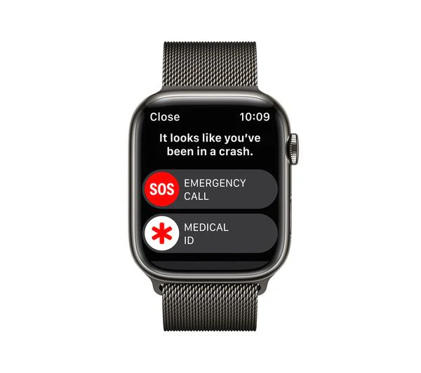 APPLE Watch Series 8 Cellular - Graphite Stainless Steel with Graphite Milanese Loop, 45mm - Very Good - Image 7