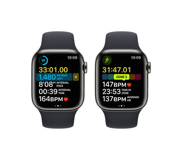 APPLE Watch Series 8 Cellular - Graphite with Midnight Sports Band, 41mm - Very Good - Image 7