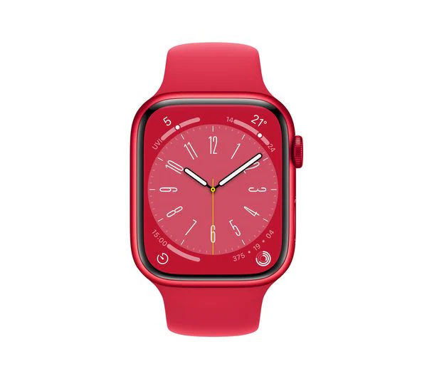 Apple Watch Series 8 GPS + Cellular, 45mm RED Aluminium Case with RED Sport Band - Good - Image 2