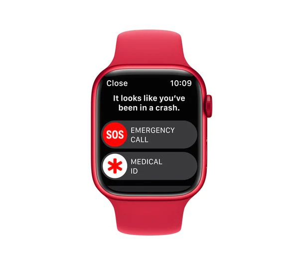 Apple Watch Series 8 GPS + Cellular, 45mm RED Aluminium Case with RED Sport Band - Good - Image 7