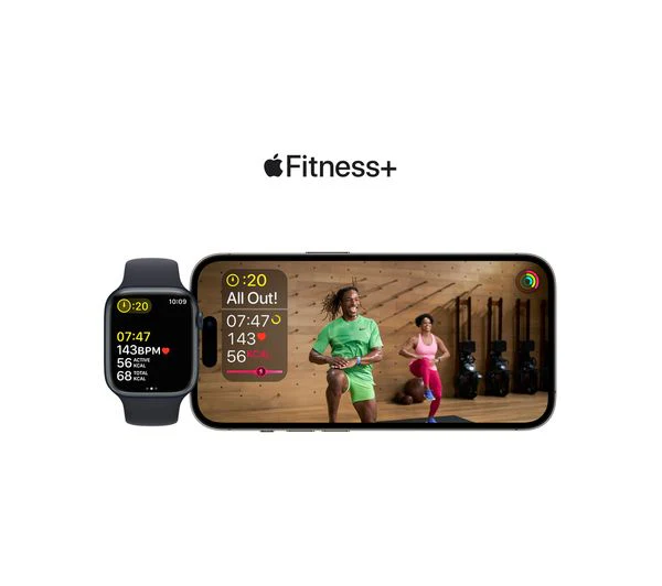 APPLE Watch Series 8 Cellular - Silver Stainless Steel with Black Sports Band, 45mm - Very Good - Image 4