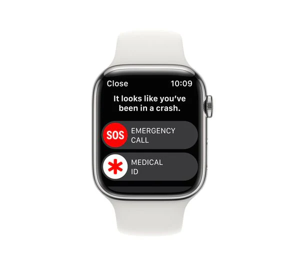 APPLE Watch Series 8 Cellular - Silver Stainless Steel with White Sports Band, 45mm - Very Good - Image 7