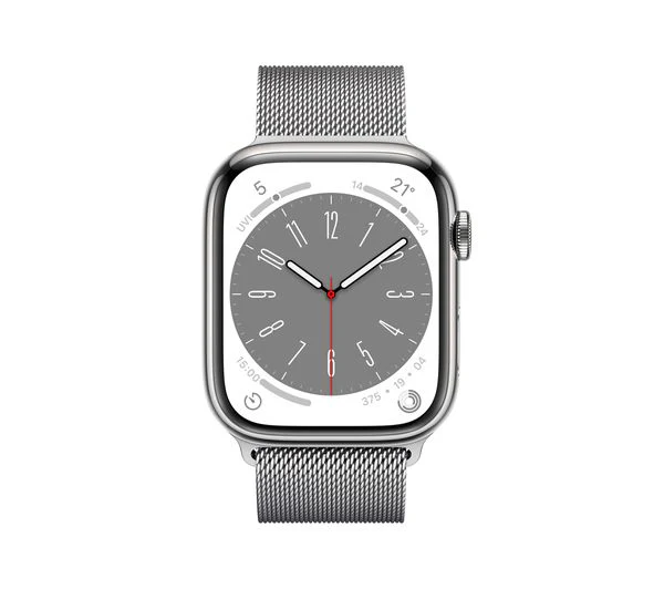 APPLE Watch Series 8 Cellular - Silver with Silver Milanese Loop, 45mm - Pristine - Image 2