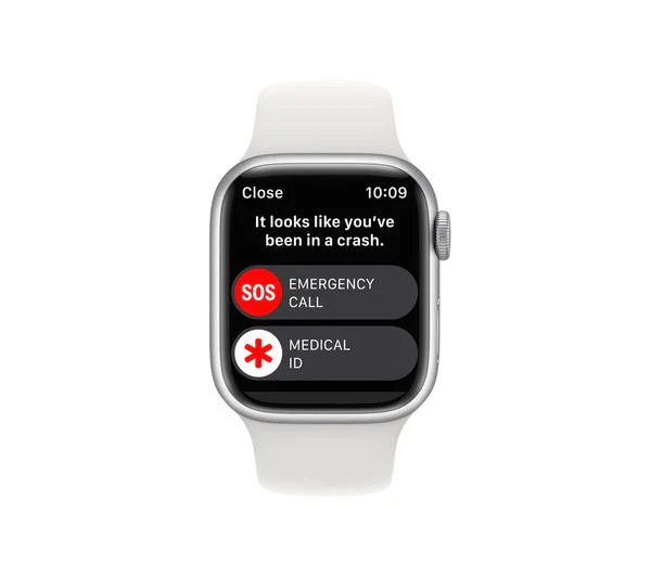 APPLE Watch Series 8 Cellular - Silver with White Sports Band, 41mm - Pristine - Image 7