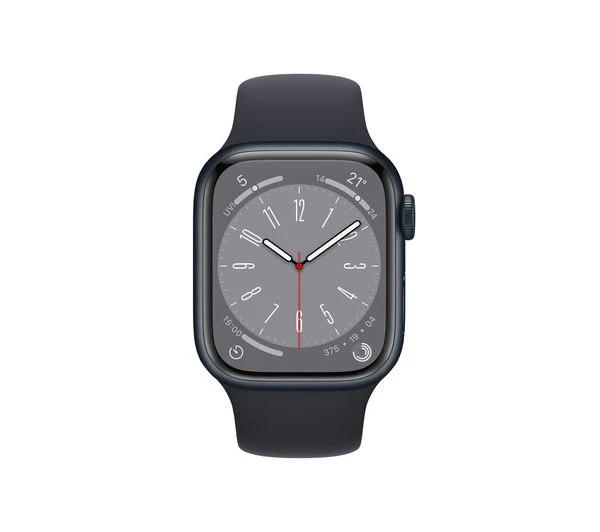Apple Watch Series 8 GPS + Cellular, 41mm Midnight Aluminium Case with Midnight Sport Band - S/M - Good - Image 2