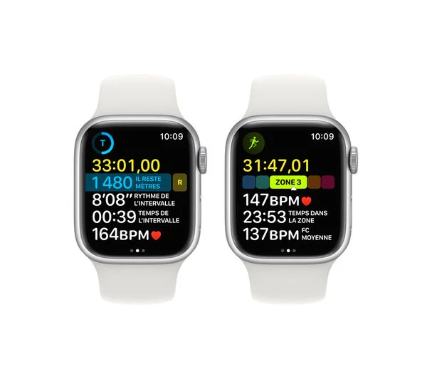 APPLE Watch Series 8 - Silver with White Sports Band, 41mm - Acceptable - Image 7