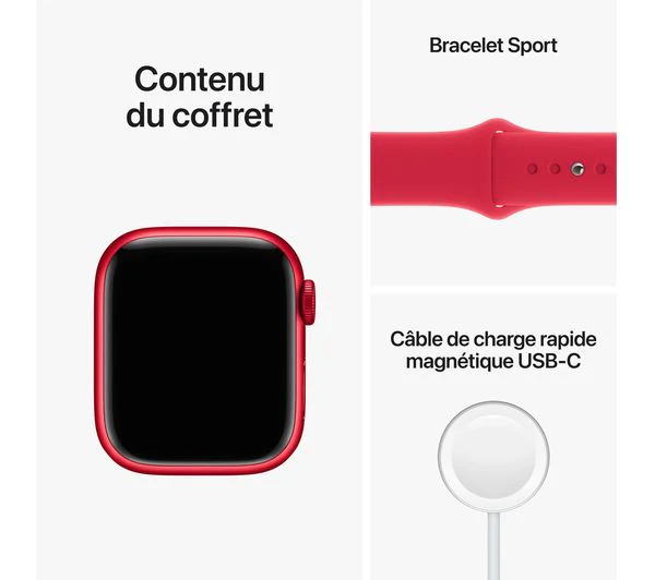 APPLE Watch Series 8 - (PRODUCT)RED with (PRODUCT)RED Sports Band, 41mm - Very Good - Image 10