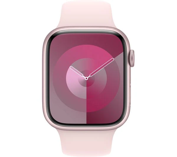 APPLE Watch Series 9 - 45mm Pink Aluminium Case with Light Pink Sport Band, M/L - Good - Image 2