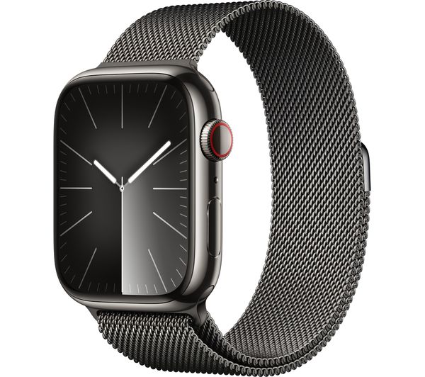 APPLE Watch Series 9 Cellular - 45mm Graphite Stainless Steel Case with Graphite Milanese Loop - Good