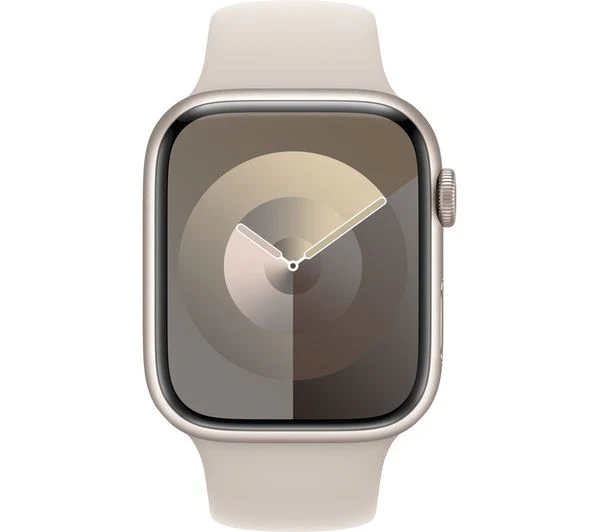 APPLE Watch Series 9 Cellular - 45mm Starlight Aluminium Steel Case with Starlight Sport Band, M/L - Very Good - Image 2