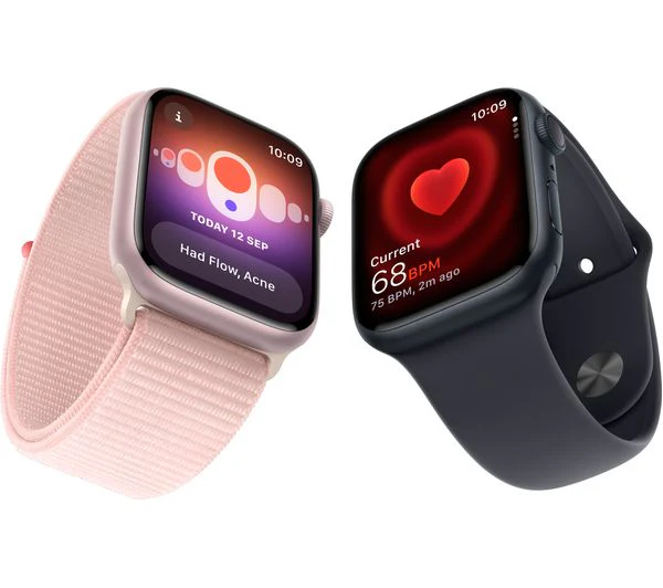Apple Watch Series 9 GPS, 45mm Pink Aluminium Case with Light Pink Sport Band - S/M - Good - Image 3