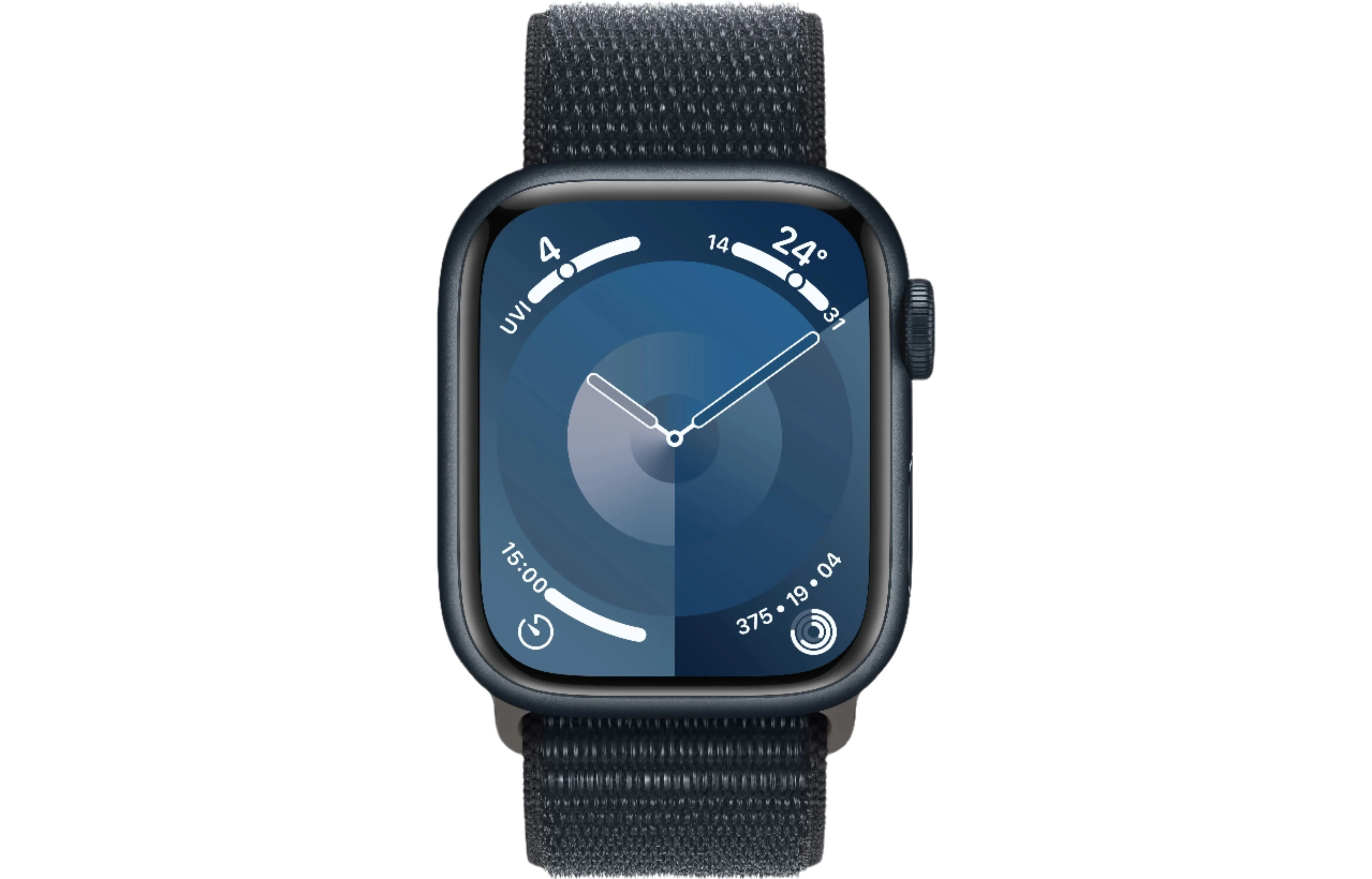Apple Watch Series 9 GPS + Cellular, 41mm Midnight Aluminium Case with Midnight Sport Loop - Pristine - Image 2