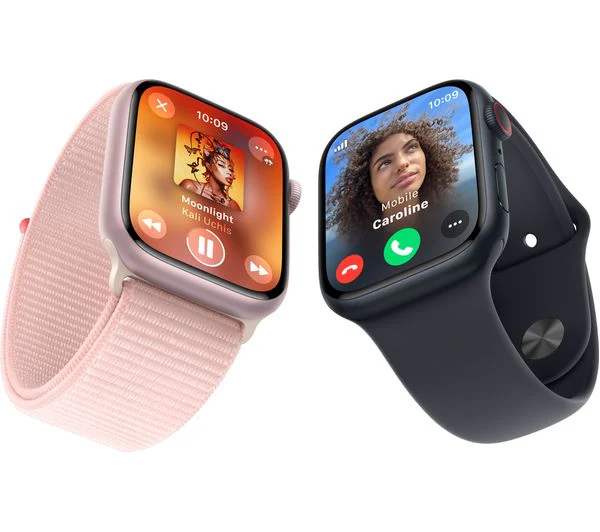 Apple Watch Series 9 GPS + Cellular, 41mm Silver Aluminium Case with Storm Blue Sport Band - S/M - Very Good - Image 3