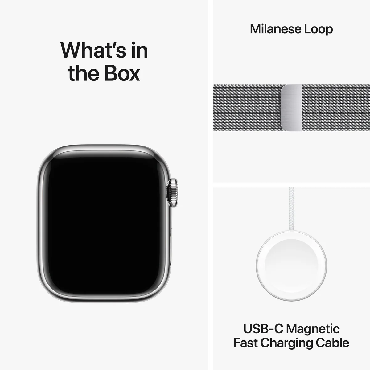 Apple Watch Series 9 GPS + Cellular 41mm – Silver Stainless Steel with Milanese Loop - Good - Image 10
