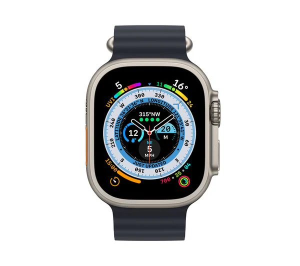 Apple Watch Ultra 2 (GPS + Cellular), 49mm Titanium Case with Midnight Ocean Band - Good - Image 2