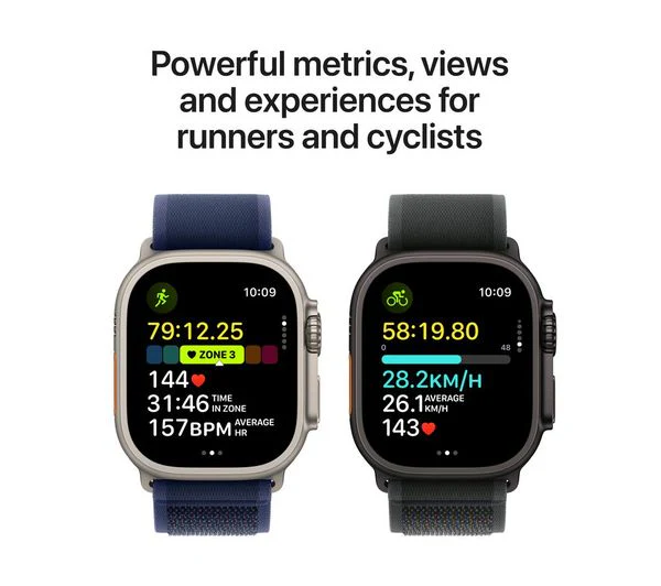 APPLE Watch Ultra 2 Cellular - 49mm Black Titanium Case with Dark Green Alpine Loop, Large - Very Good - Image 3