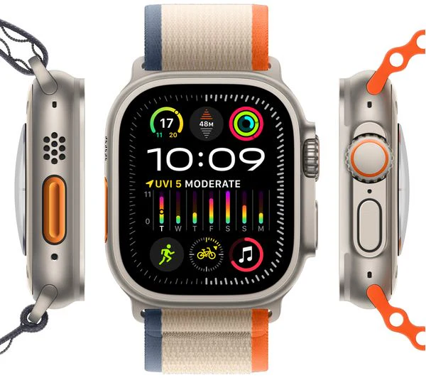 APPLE Watch Ultra 2 Cellular - 49mm Titanium Case with Black & Blue Trail Loop, S/M - Pristine - Image 3