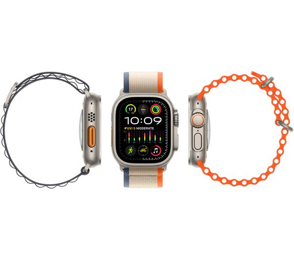 APPLE Watch Ultra 2 Cellular - 49mm Titanium Case with Black & Blue Trail Loop, S/M - Pristine - Image 4