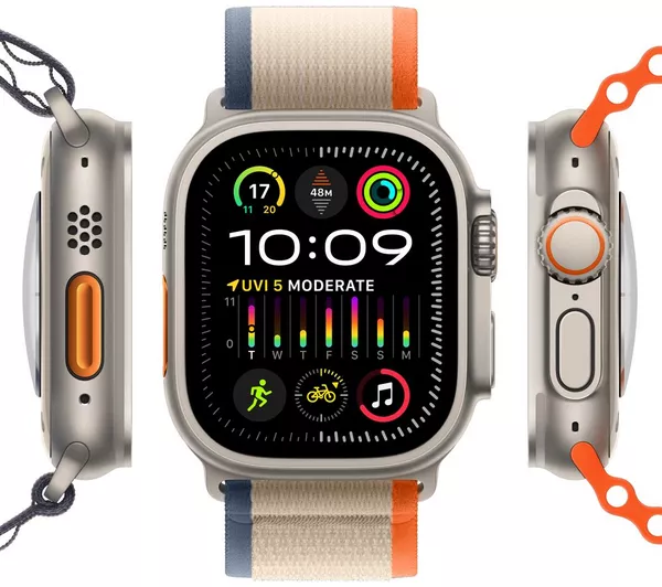 Apple Watch Ultra 2 GPS + Cellular, 49mm Titanium Case with Green/Grey Trail Loop - Pristine - Image 4