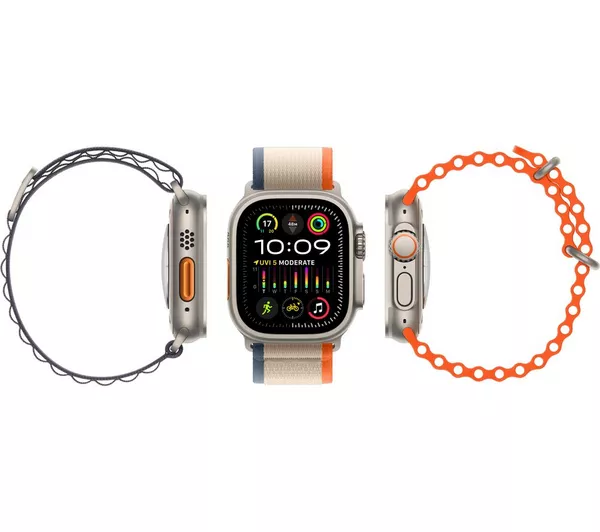 Apple Watch Ultra 2 GPS + Cellular, 49mm Titanium Case with Green/Grey Trail Loop - Pristine - Image 5